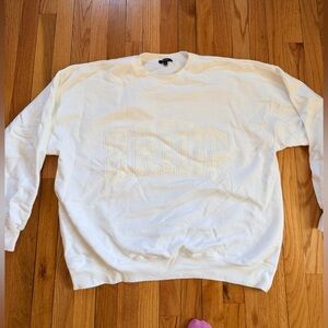 The Bar White 'BRIDE' Embroidered Crewneck Sweatshirt